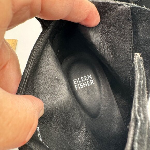 Eileen Fisher Tinker Wedge Bootie in Suede Black Woman size 10 - Picture 13 of 13
